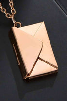 Envelope Pendant Stainless Steel Necklace