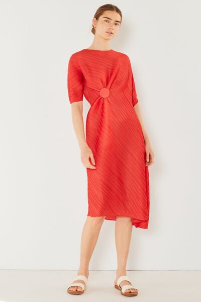 Marina West Swim Pleated Dolman Sleeve Dress - Stormyjay