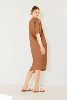 Marina West Swim Pleated Dolman Sleeve Dress - Stormyjay