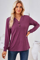 Notched Long Sleeve T-Shirt - Stormyjay