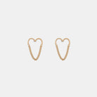 Heart Shape Gold-Plated Alloy Earrings