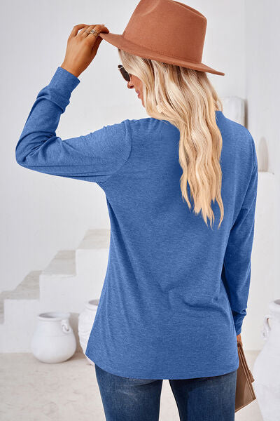 Notched Long Sleeve T-Shirt - Stormyjay