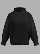 Turtleneck Long Sleeve Sweater - Stormyjay