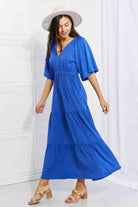 Culture Code Full Size My Muse Flare Sleeve Tiered Maxi Dress - Stormyjay