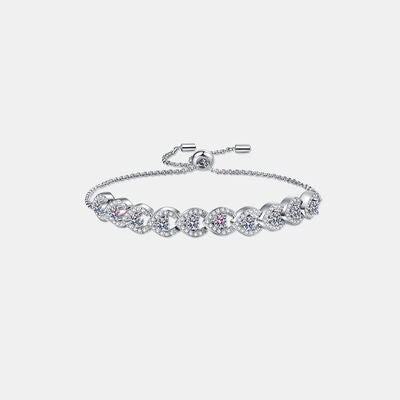 Radiate brilliance with our stunning 1 Carat Moissanite Sterling Silver Bracelet, crafted for timeless elegance. - Stormyjay