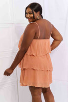 Culture Code By The River Full Size Cascade Ruffle Style Cami Dress in Sherbet - Stormyjay