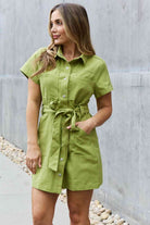 Jady By Jane Stick With Me Full Size Button Down Dress - Stormyjay