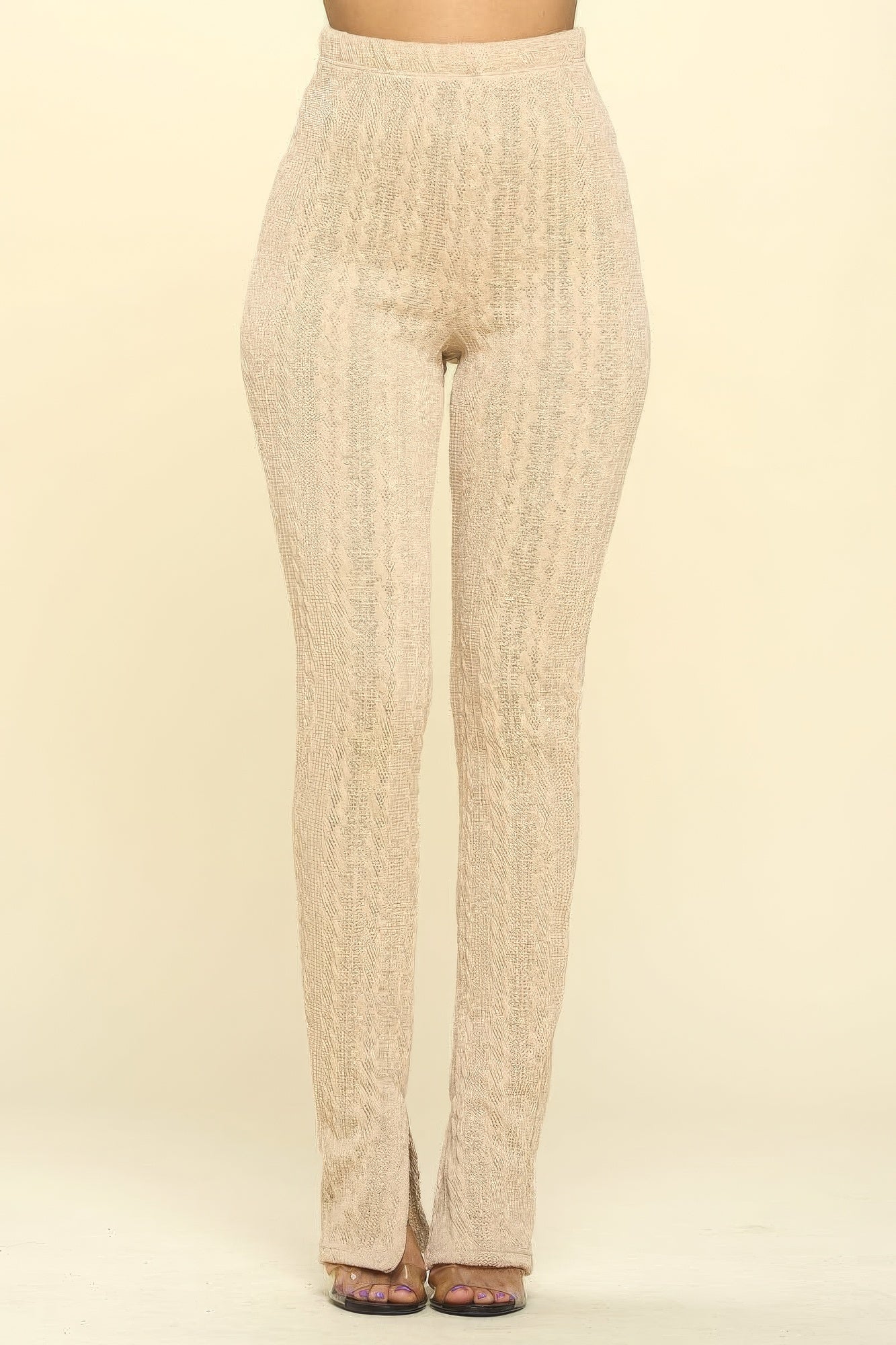 Knit High Rise Leggings - Stormyjay