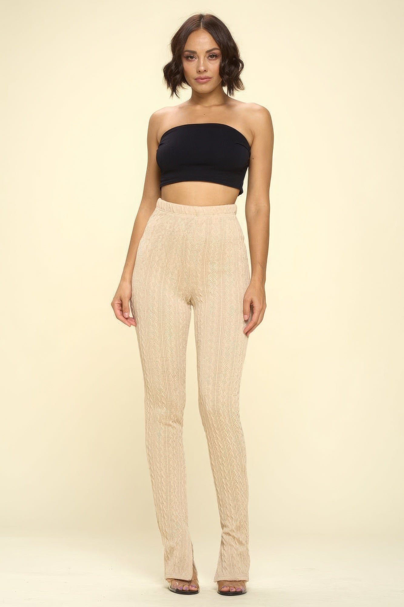 Knit High Rise Leggings - Stormyjay