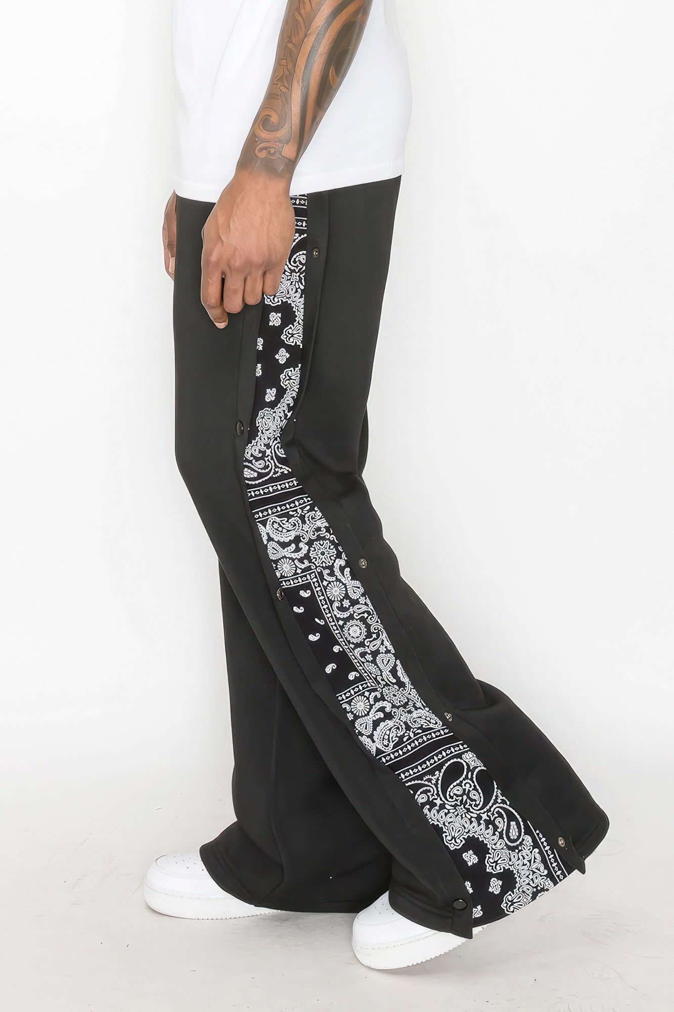 Flared Bandana Fleece Pants - Stormyjay