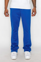 Solid Flare Stacked Track Pants - Stormyjay