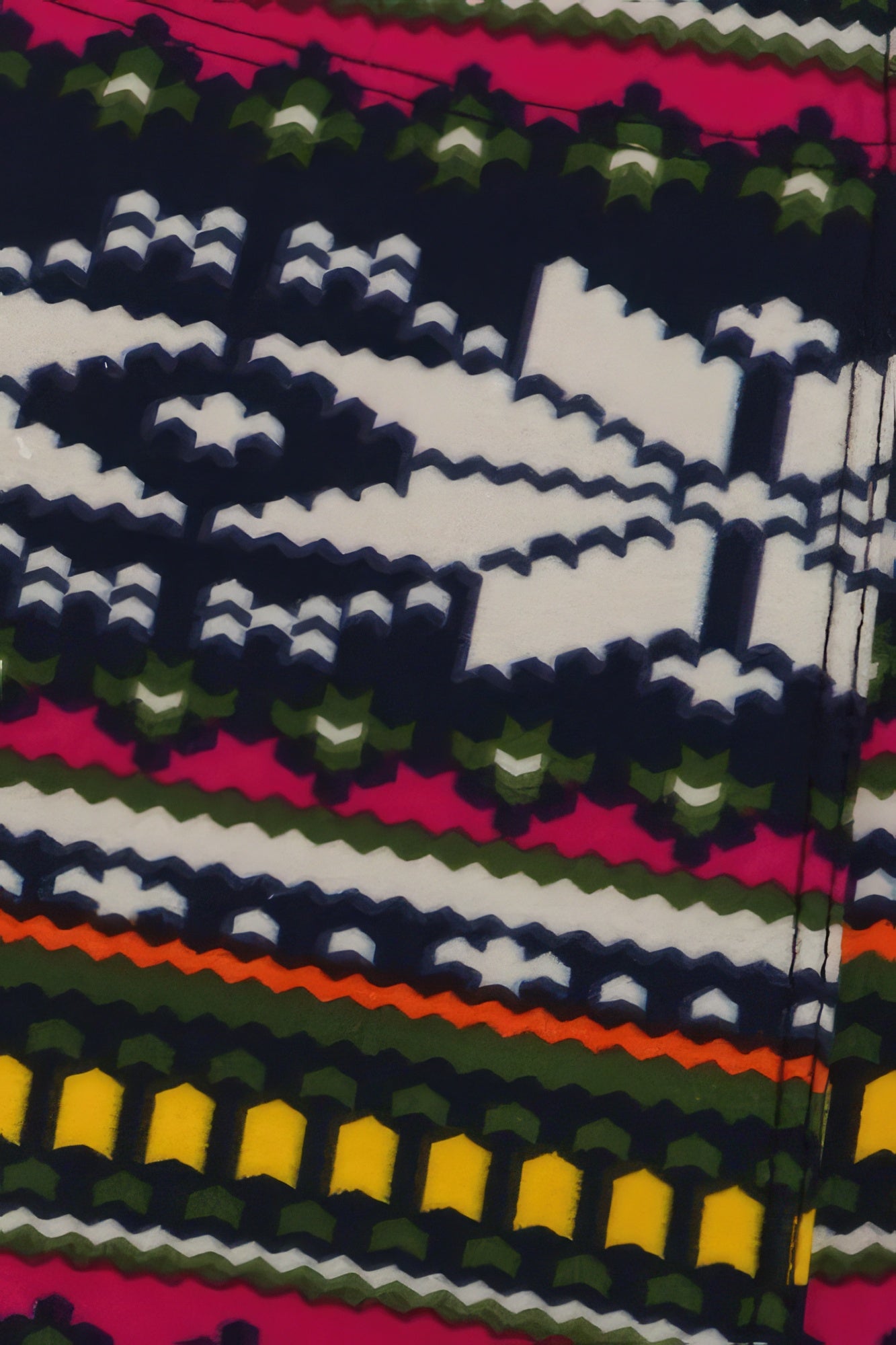 Fair Isle Printed, High Waist Knit Leggings - Stormyjay