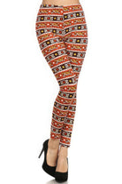 Graphic Print, High Waisted, Full Length, Leggings - Stormyjay