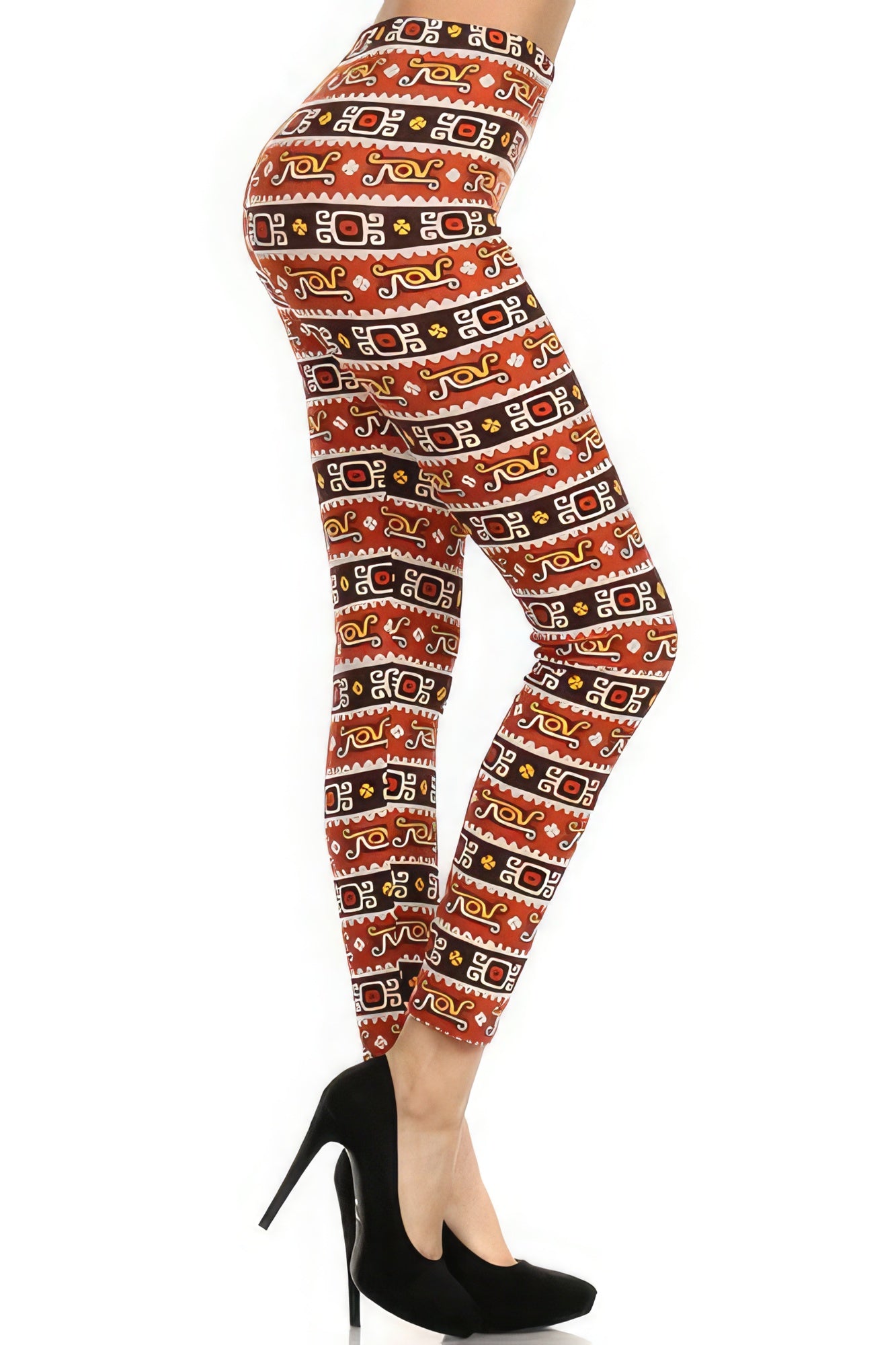 Graphic Print, High Waisted, Full Length, Leggings - Stormyjay