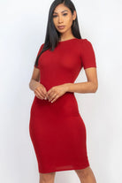 Ribbed Bodycon Midi Dress - Stormyjay