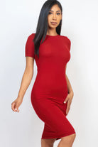 Ribbed Bodycon Midi Dress - Stormyjay