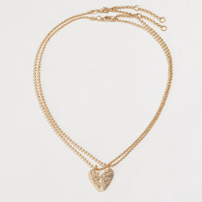 Double-Layered Alloy Necklace 1-Piece