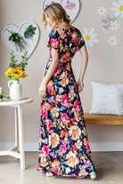 Heimish Full Size Floral Surplice Tie Waist Maxi Dress - Stormyjay