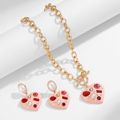 Heart Alloy Dangle Earrings