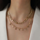 Double-Layered Alloy Necklace 1-Piece