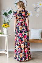 Heimish Full Size Floral Surplice Tie Waist Maxi Dress - Stormyjay