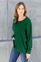 Double Take Full Size Round Neck Long Sleeve T-Shirt - Stormyjay