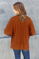 Double Take Full Size Round Neck Long Sleeve T-Shirt - Stormyjay