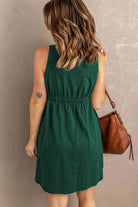 Sleeveless Button Down Mini Magic Dress - Stormyjay