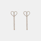 Heart Shape Gold-Plated Alloy Earrings