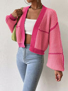 Open Front Dropped Shoulder Cardigan - Stormyjay