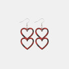 Cutout Heart Shape Wood Earrings