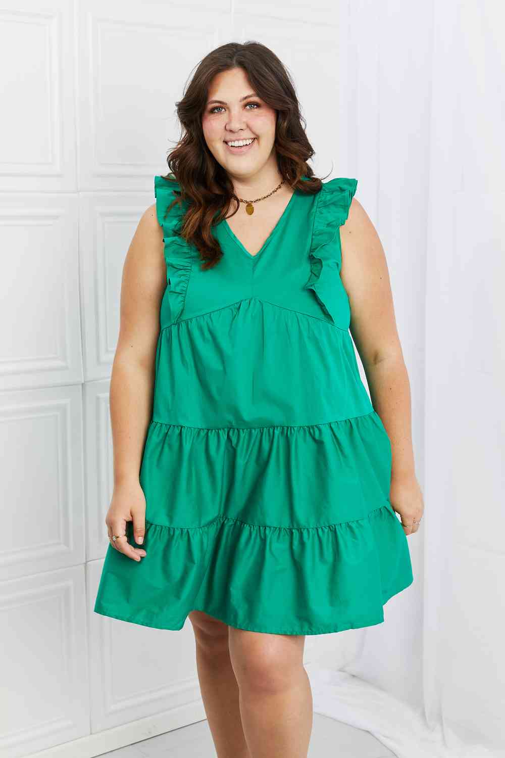 Hailey & Co Play Date Full Size Ruffle Dress - Stormyjay