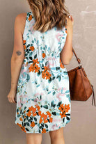 Printed Button Down Sleeveless Magic Dress - Stormyjay