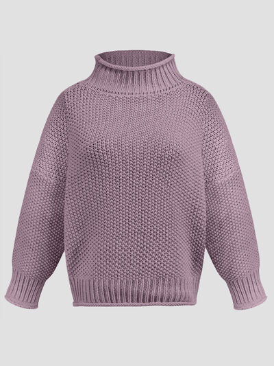 Turtleneck Long Sleeve Sweater - Stormyjay