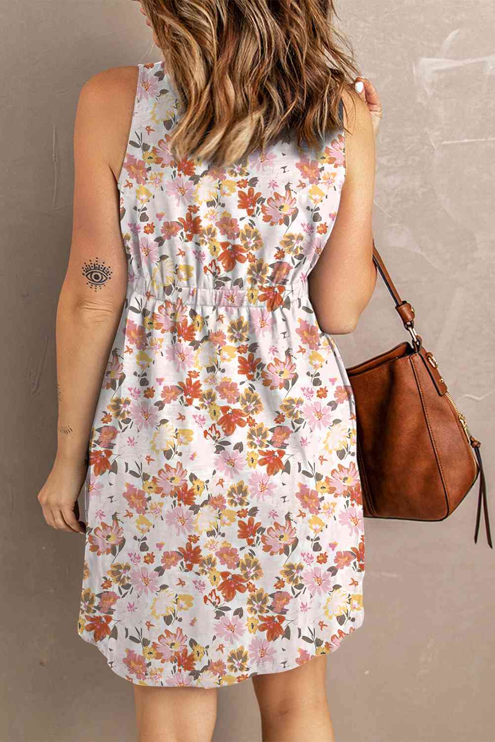 Printed Button Down Sleeveless Magic Dress - Stormyjay