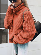 Turtleneck Long Sleeve Sweater - Stormyjay