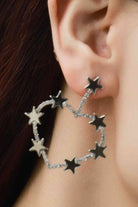 Star Zircon Heart-Shaped Earrings