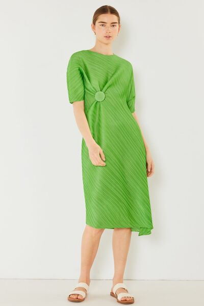 Marina West Swim Pleated Dolman Sleeve Dress - Stormyjay