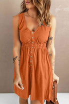 Sleeveless Button Down Mini Magic Dress - Stormyjay