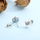 Inlaid Zircon Heart Necklace, Bracelet and Stud Earrings Jewelry Set