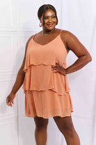 Culture Code By The River Full Size Cascade Ruffle Style Cami Dress in Sherbet - Stormyjay